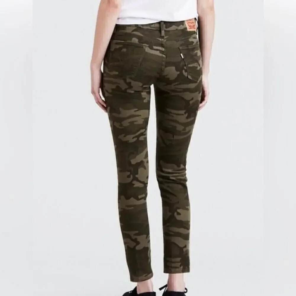 New LEVI'S Women's 711 Skinny Ankle, pants Jeans camo size 00, waist 24